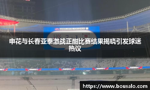 申花与长春亚泰激战正酣比赛结果揭晓引发球迷热议